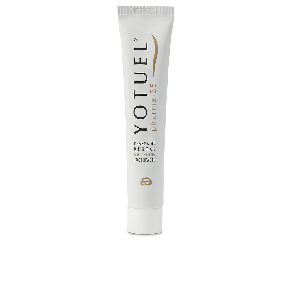 YotuelFarmaB5WhiteningToothpaste50ml Tube of Yotuel Farma B5 Whitening Toothpaste by Yotuel, a whitening toothpaste indicated for cleaning and gum care.