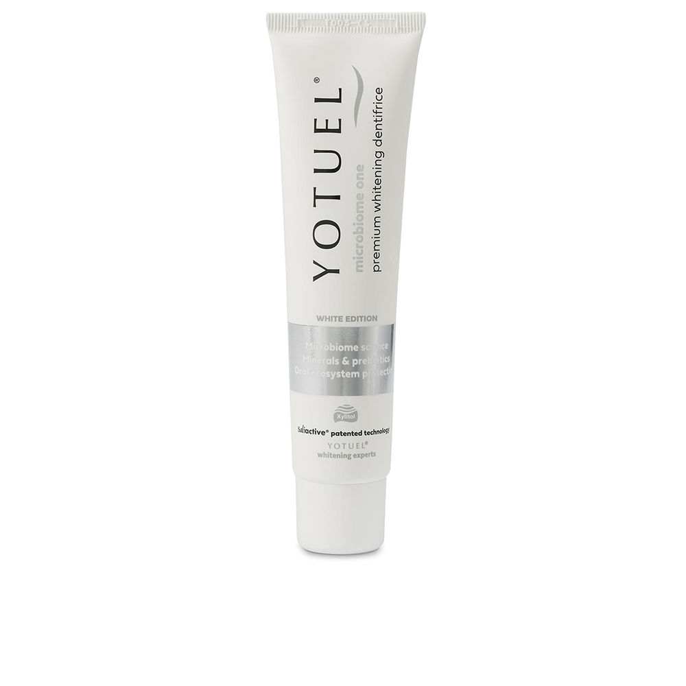YotuelMicrobiomeOneWhiteningToothpaste100ml Tube of Yotuel Microbiome One Whitening Toothpaste by Yotuel, a toothpaste indicated for whitening and oral microbiome balance.