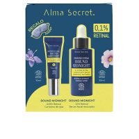 Box  of  Alma  Secret  Round  Midnight  Gift  Set  by  Alma  Secret,  a  renewing  set  indicated  for  firming  and  smoothing  the  eye  contour.