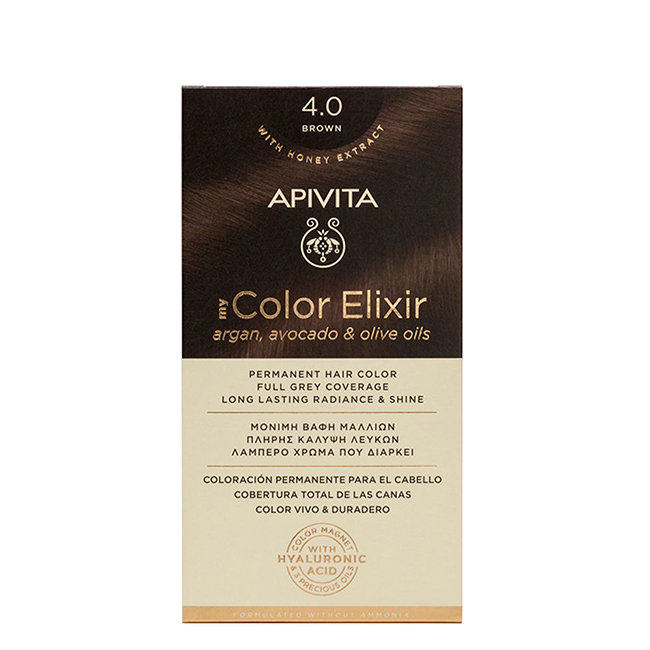 ApivitaMyColorElixirPermanentHairColor40Brown Apivita My Color Elixir Coloração Permanente Cor 4.0 Castanho - Image 1