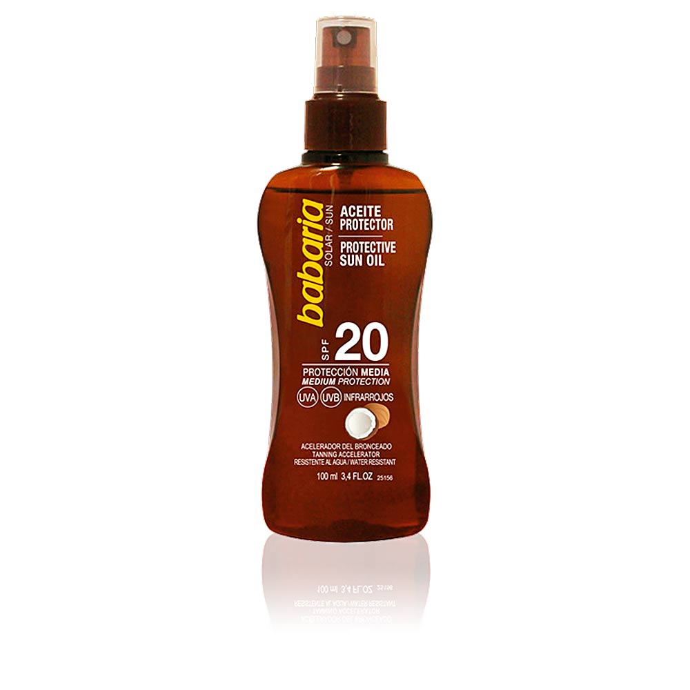 BabariaSunProtectiveSunOilSPF20100ml Babaria Sun Protective Sun Oil SPF20 100ml