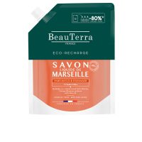 Bottle  of  Beauterra  Marseille  Orange  Blossom  Soap  Refill  by  Beauterra,  a  liquid  soap  indicated  for  cleansing  hands  and  body.