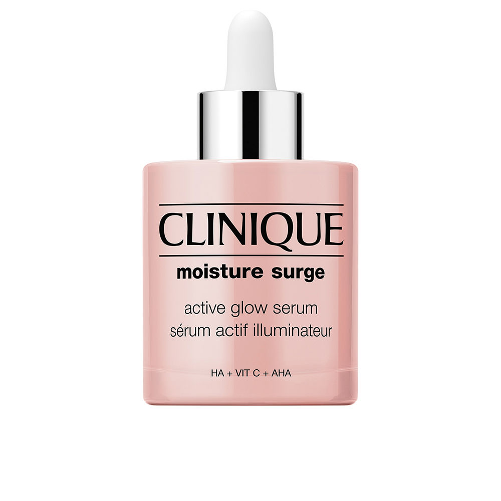 CliniqueMoistureSurgeActiveGlowIlluminatingSerum50ml Bottle of Clinique Moisture Surge Active Glow Illuminating Serum by Clinique, a serum indicated for hydrating and boosting glow.