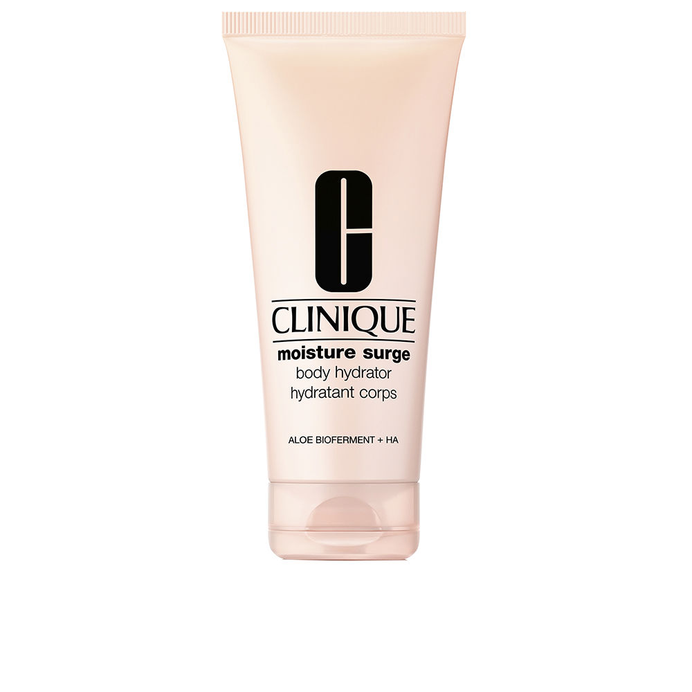 CliniqueMoistureSurgeBodyHydrator200ml Bottle of Clinique Moisture Surge Body Hydrator by Clinique, a body cream indicated for 48h hydration and smoothing skin texture.