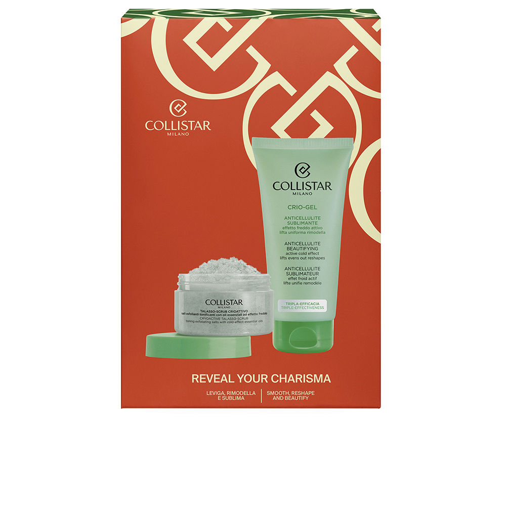 CollistarCryo-GelAnti-CelluliteSet Box of Collistar Cryo-Gel Anti-Cellulite Set by Collistar, a gel and scrub set indicated for fighting cellulite and exfoliating skin.