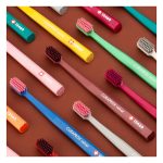 a soft toothbrush indicated for sensitive teeth and gums.