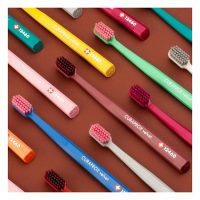 a soft toothbrush indicated for sensitive teeth and gums.