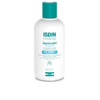 Bottle  of  Isdin  Germisdin  Original  Shower  Gel  by  Isdin,  a  shower  gel  indicated  for  antiseptic  cleansing  and  skin  balance.