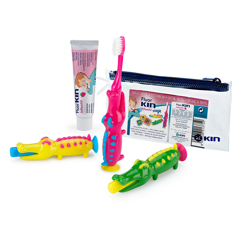 KinFluorkinforChildrensTravelCrocodileSet Kin Fluorkin para Set de Viagem Crocodilo Infantil - Image 1