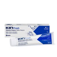 Tube  of  Kin  Fresh  Breath  Toothpaste  125ml  by  Kin,  a  toothpaste  indicated  for  preventing  caries  and  dental  biofilm.