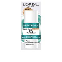 Bottle  of  LOréal  Bright  Reveal  Niacinamide  Daily  Fluid  SPF50  Medium  Tone  50ml  by  LOréal,  a  fluid  indicated  for  dark  spots.