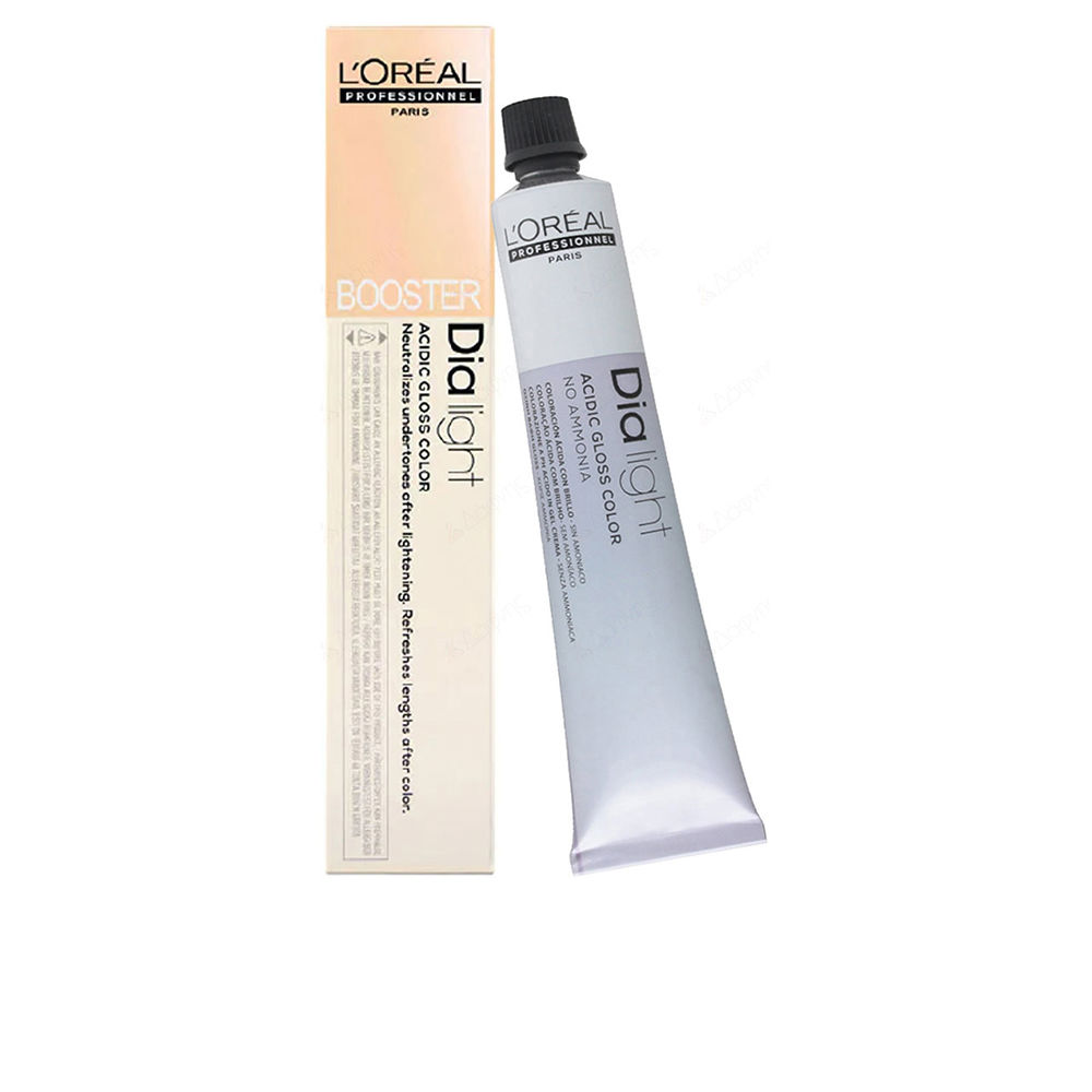 L'OréalProfessionnelDiaLightBoosterYellow50ml Tube of Dia Light Booster Yellow by LOréal Professionnel, a gel cream indicated to intensify hair color reflections.