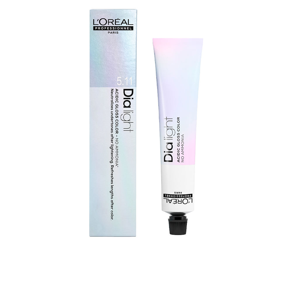 L'OréalProfessionnelDiaLightGel-CreamAcidicGlossHairColor7 Tube of Dia Light Gel-Cream Acidic Gloss Hair Color 7,8 by LOréal Professionnel, a hair color for sensitized hair.