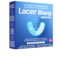 Box  of  Lacer  Lacerblanc  White  Flash  Whitening  Dental  Set  by  Lacer,  a  dental  set  indicated  for  teeth  whitening  and  stain  removal.