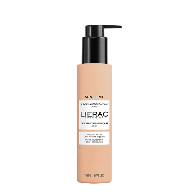 LieracSunissimeTheSelf-TanningCareBody150ml Bottle of Lierac Sunissime The Self-Tanning Care Body by Lierac, a body lotion indicated for moisturizing and enhancing a golden tan.