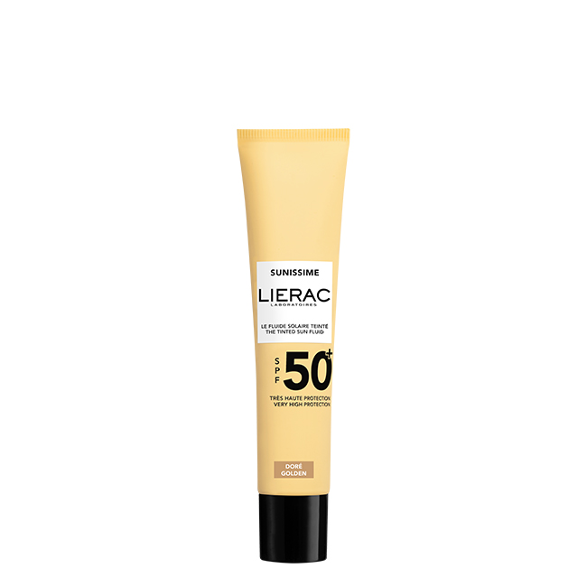 LieracSunissimeTheTintedSunFluidSPF50+Golden40ml Bottle of Lierac Sunissime The Tinted Sun Fluid SPF50