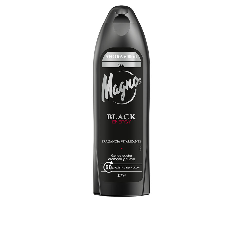MagnoBlackEnergyShowerGel600ml Bottle of Magno Black Energy Shower Gel by Magno, a shower gel indicated for gently cleansing and hydrating men skin.