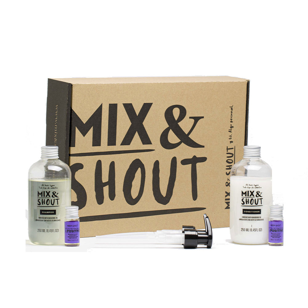 Mix&ShoutBalancingRoutineSet Box of Mix & Shout Balancing Routine Set by Mix & Shout, a hair care set indicated for restoring scalp balance and protecting hair.