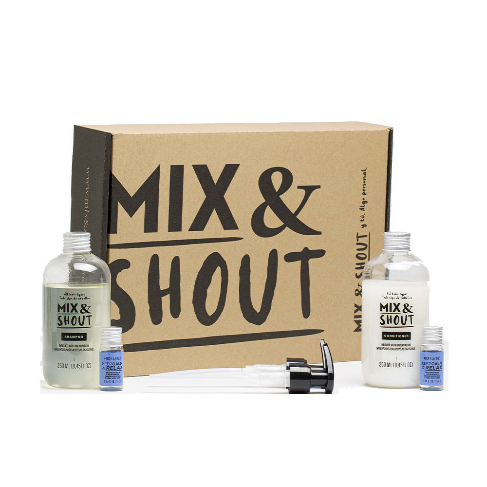 Mix&ShoutCalmingRoutineSet Box of Mix & Shout Calming Routine Set by Mix & Shout, a hair care set indicated for soothing the scalp and relieving irritation.