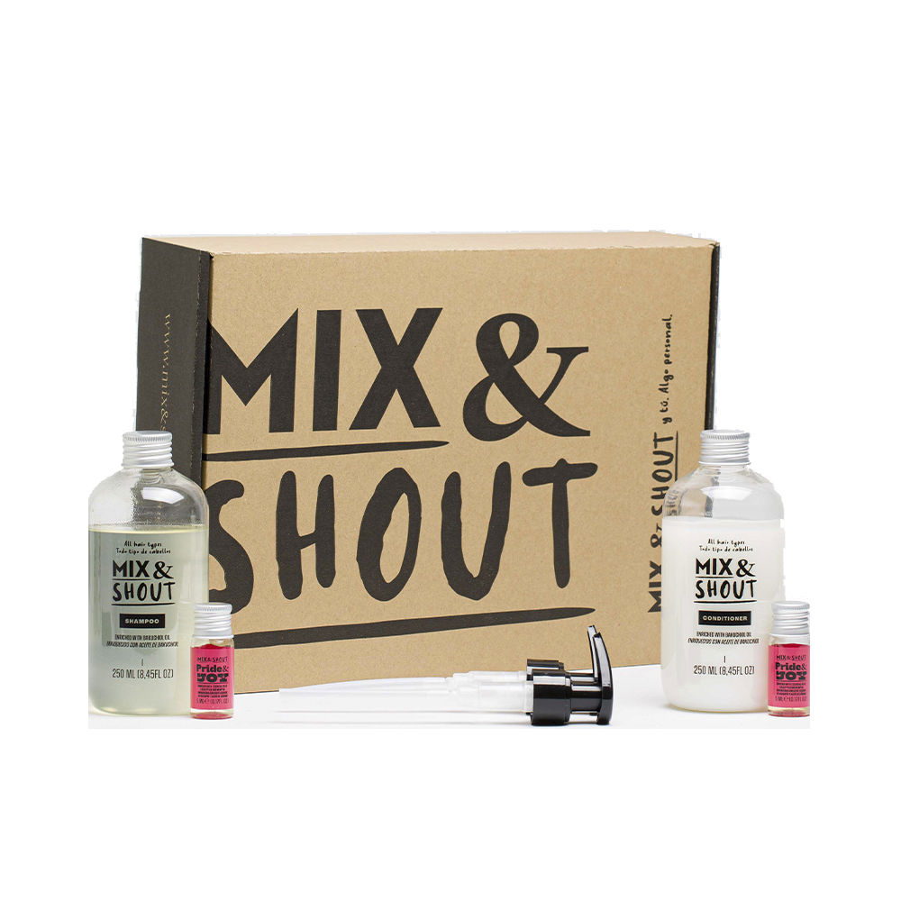 Mix&ShoutProtectiveRoutineSet Box of Mix & Shout Protective Routine Set by Mix & Shout, a hair care set indicated for soothing the scalp and providing protection.