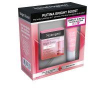 Product  container  of  Bright  Boost  Routine  Set  by  Neutrogena,  a  skincare  set  indicated  for  radiant  and  bright  skin.