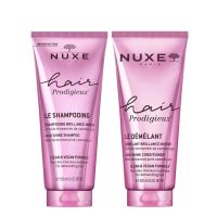 Box  of  Nuxe  Hair  Prodigieux  The  High  Shine  Duo  by  Nuxe,  a  hair  care  set  indicated  for  cleansing  and  nourishing  hair.