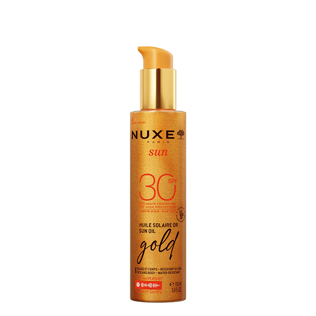 NuxeSunHuileSolaireorSunOilGoldSPF30150ml Nuxe Sun Huile Solaire or Sun Oil Gold SPF30 Óleo Solar 150ml - Image 1