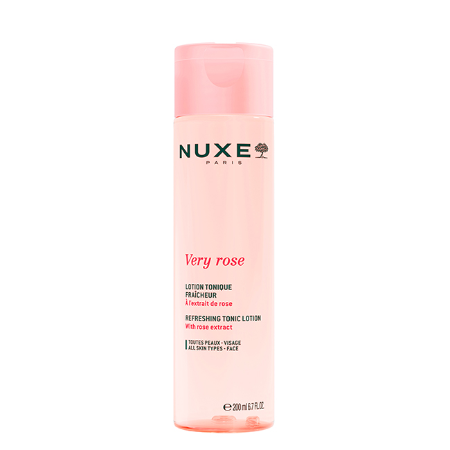 NuxeVeryRoseRefreshingTonicLotion200ml Bottle of Nuxe Very Rose Refreshing Tonic Lotion by Nuxe, a tonic lotion indicated for moisturizing and soothing skin.