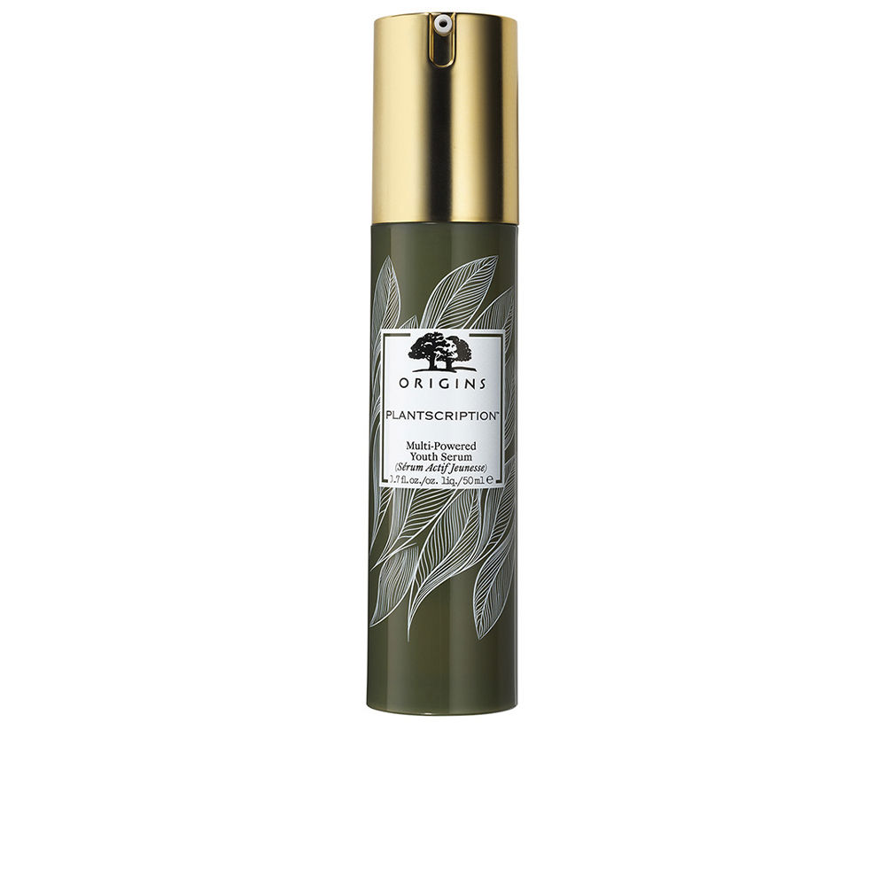 OriginsPlantscriptionMulti-PoweredYouthSerum50ml Bottle of Origins Plantscription Multi-Powered Youth Serum by Origins, an anti-aging serum indicated for reducing lines and firmness.
