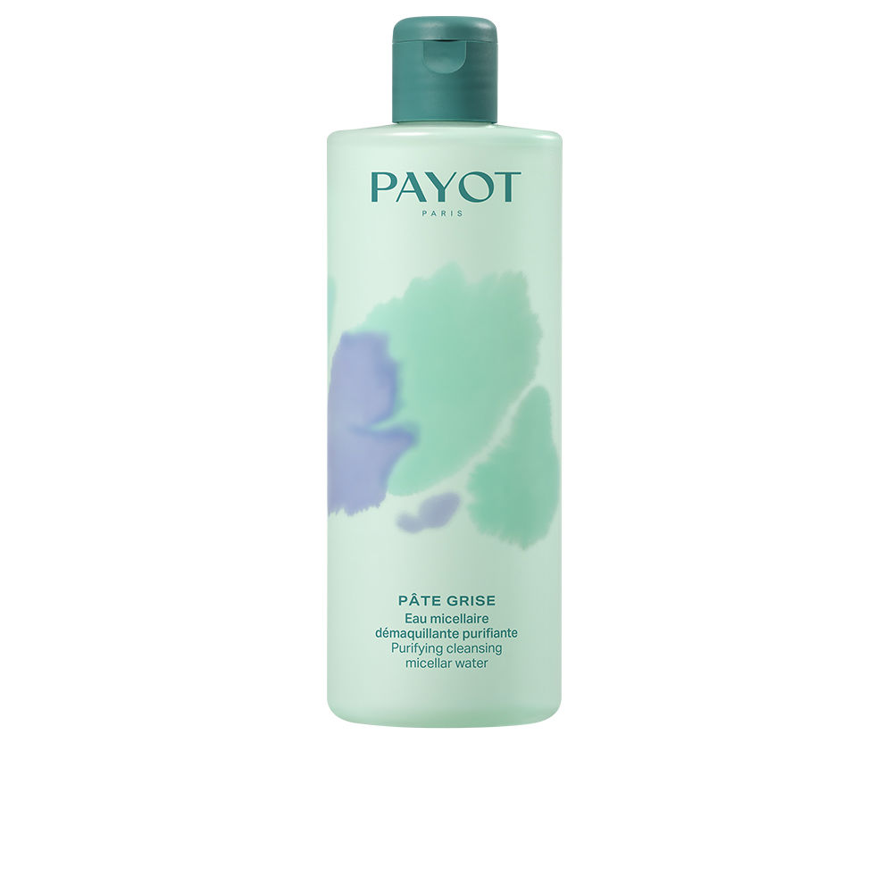 PayotPâteGriseMicellarWater400ml Bottle of Payot Pâte Grise Micellar Water by Payot, a liquid cleanser indicated for purifying skin and removing impurities.