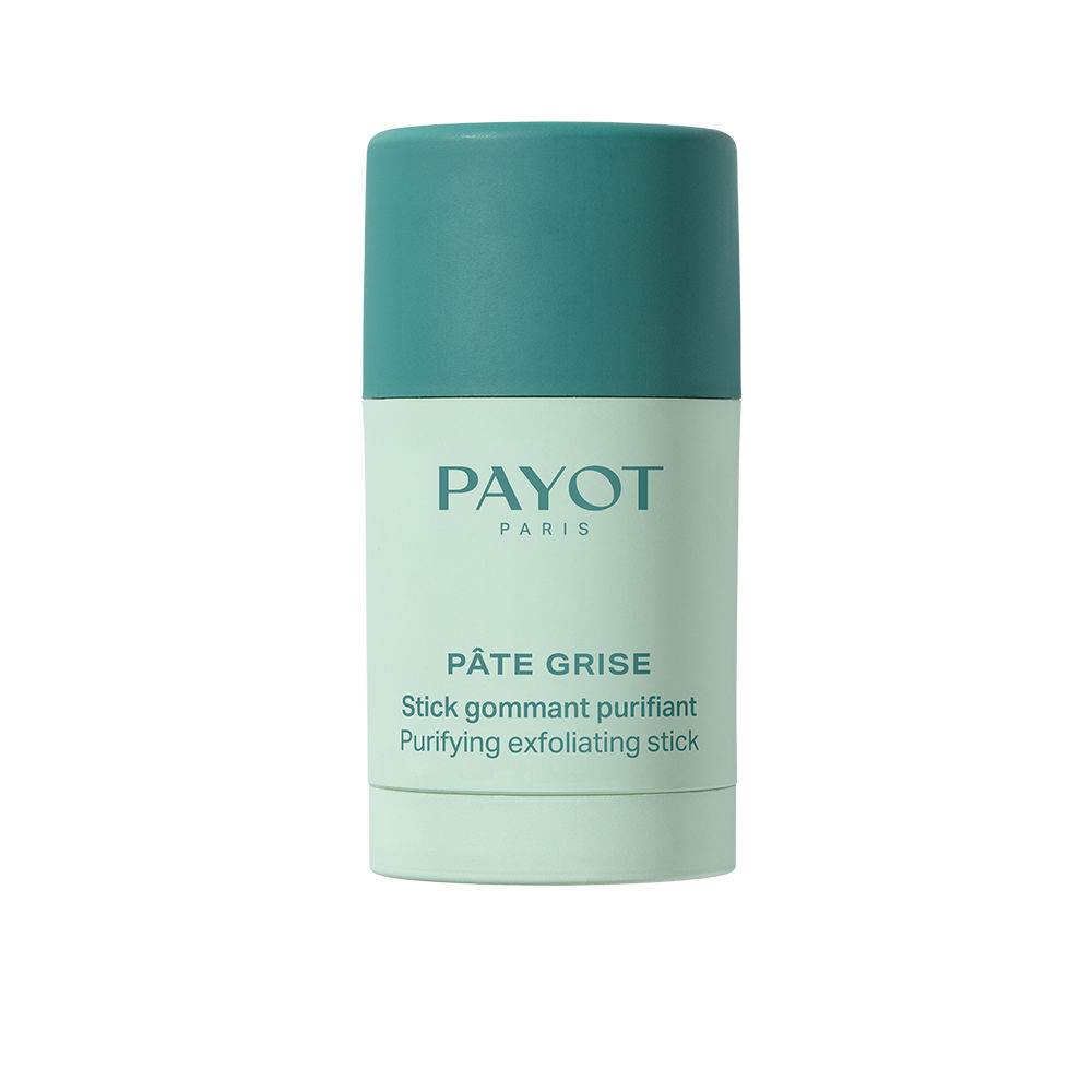 PayotPâteGrisePurifyingExfoliatingStick25g Product container of Payot Pâte Grise Purifying Exfoliating Stick by Payot, an exfoliating stick indicated for unclogging pores.