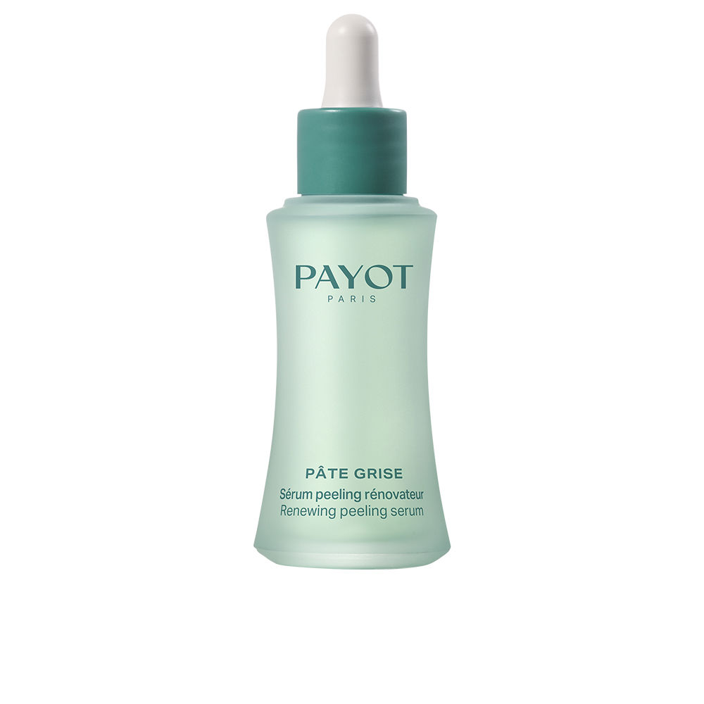 PayotPâteGriseRenewingPeelingSerum30ml Product container of Payot Pâte Grise Renewing Peeling Serum by Payot, a peeling serum indicated for reducing imperfections.
