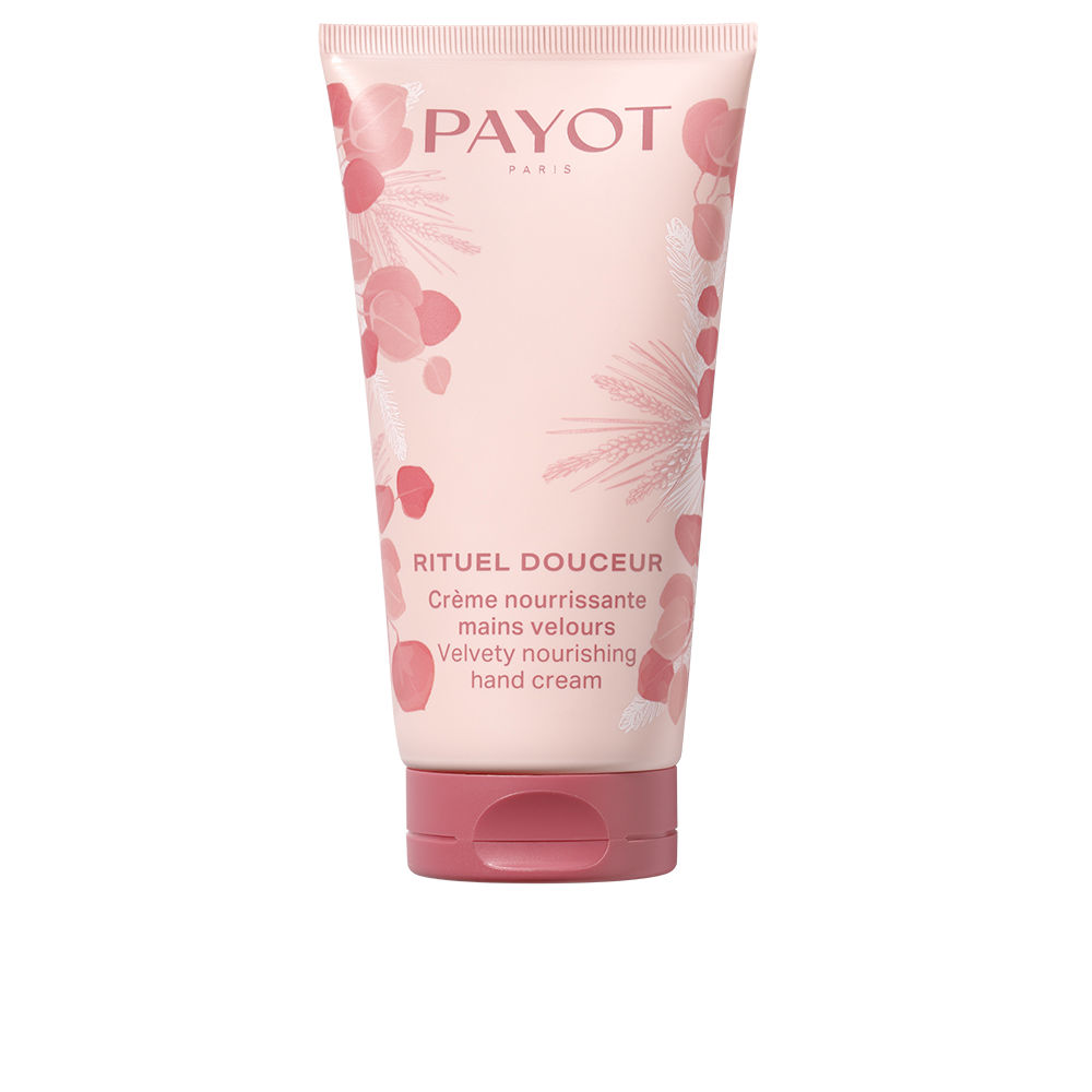 PayotRituelDouceurHandCream75ml Tube of Payot Rituel Douceur Hand Cream by Payot, a creamy texture indicated for nourishing and strengthening nails.