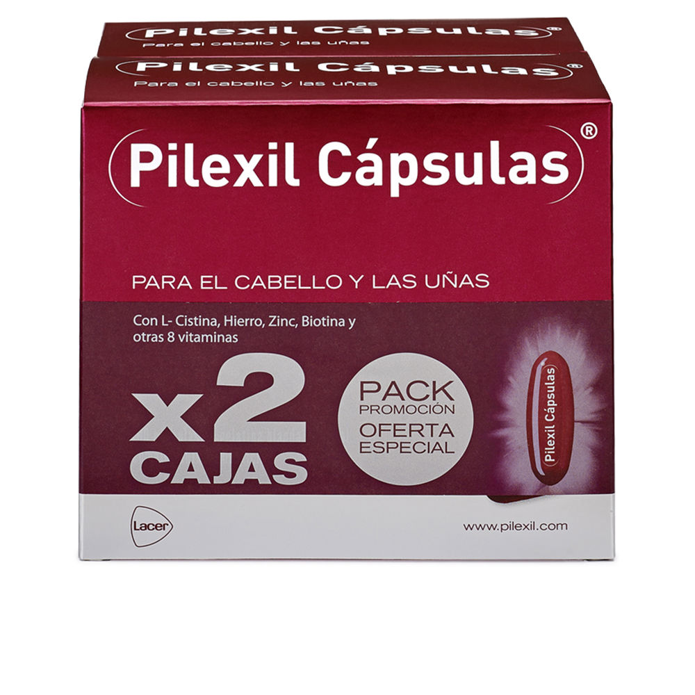 PilexilCapsulesSet2x100 Box of Pilexil Capsules by Pilexil, a food supplement indicated for combating intense and excessive hair loss.