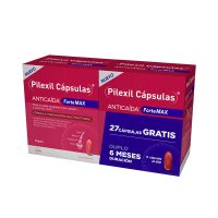 Box  of  Pilexil  Forte  Max  Anti-Hair  Loss  Capsules  by  Pilexil,  a  food  supplement  indicated  for  stopping  severe  hair  loss.