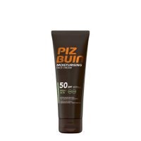 Tube  of  Piz  Buin  Moisturising  Face  Cream  SPF50  by  Piz  Buin,  a  sun  cream  indicated  for  UVA  and  UVB  face  protection.