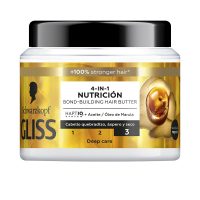 Jar  of  Schwarzkopf  Gliss  Oil  Nutritive  4-in-1  Mask  by  Schwarzkopf,  a  nourishing  mask  indicated  for  coarse  and  damaged  hair.