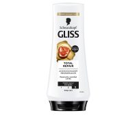 Bottle  of  Schwarzkopf  Gliss  Total  Repair  Conditioner  by  Schwarzkopf,  a  nourishing  conditioner  indicated  for  repairing  dry  hair.