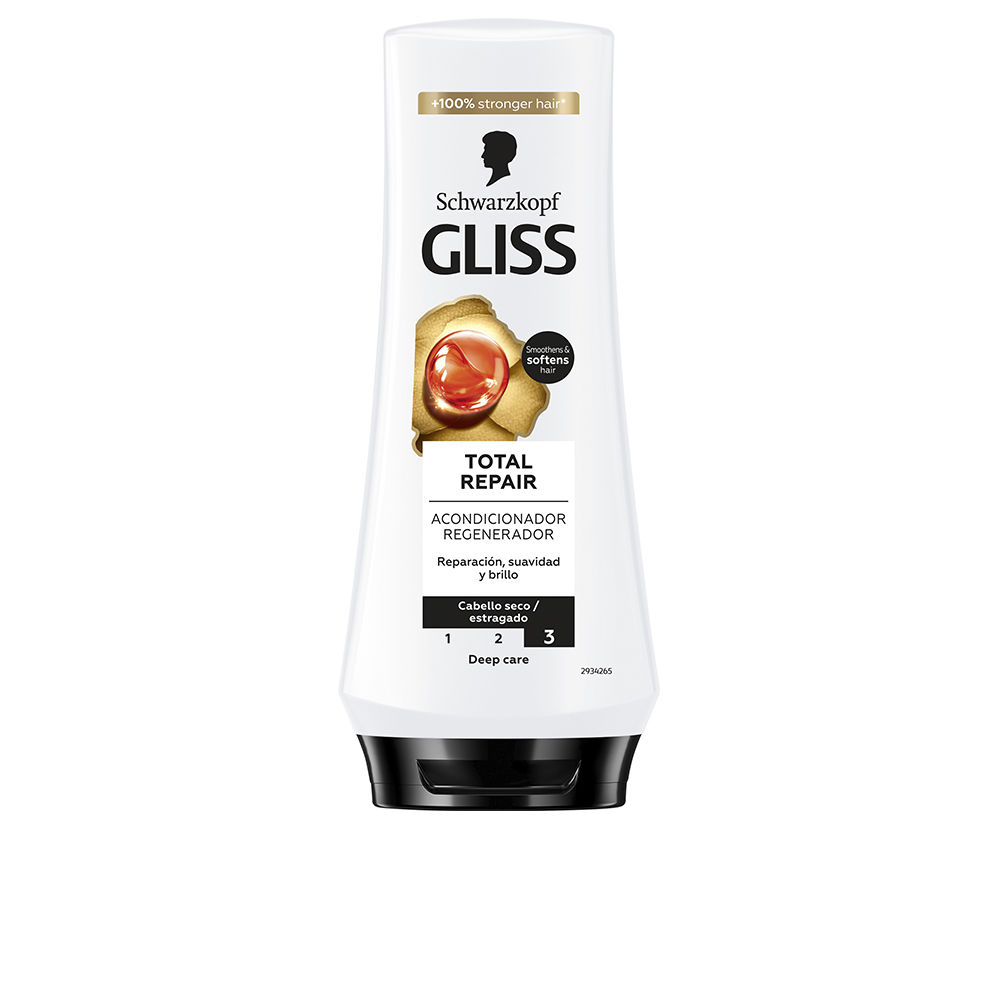 SchwarzkopfGlissTotalRepairConditioner200ml Bottle of Schwarzkopf Gliss Total Repair Conditioner by Schwarzkopf, a nourishing conditioner indicated for repairing dry hair.