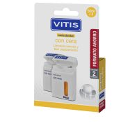 Box  of  Vitis  Dental  Floss  With  Wax  Set  by  Vitis,  a  waxed  dental  floss  indicated  for  removing  interdental  plaque.