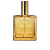 Bottle  of  Apivita  My  Beeloved  Oil  Nourishing  And  Repairing  Dry  Oil  by  Apivita,  a  dry  oil  indicated  for  nourishing  skin  and  hair.