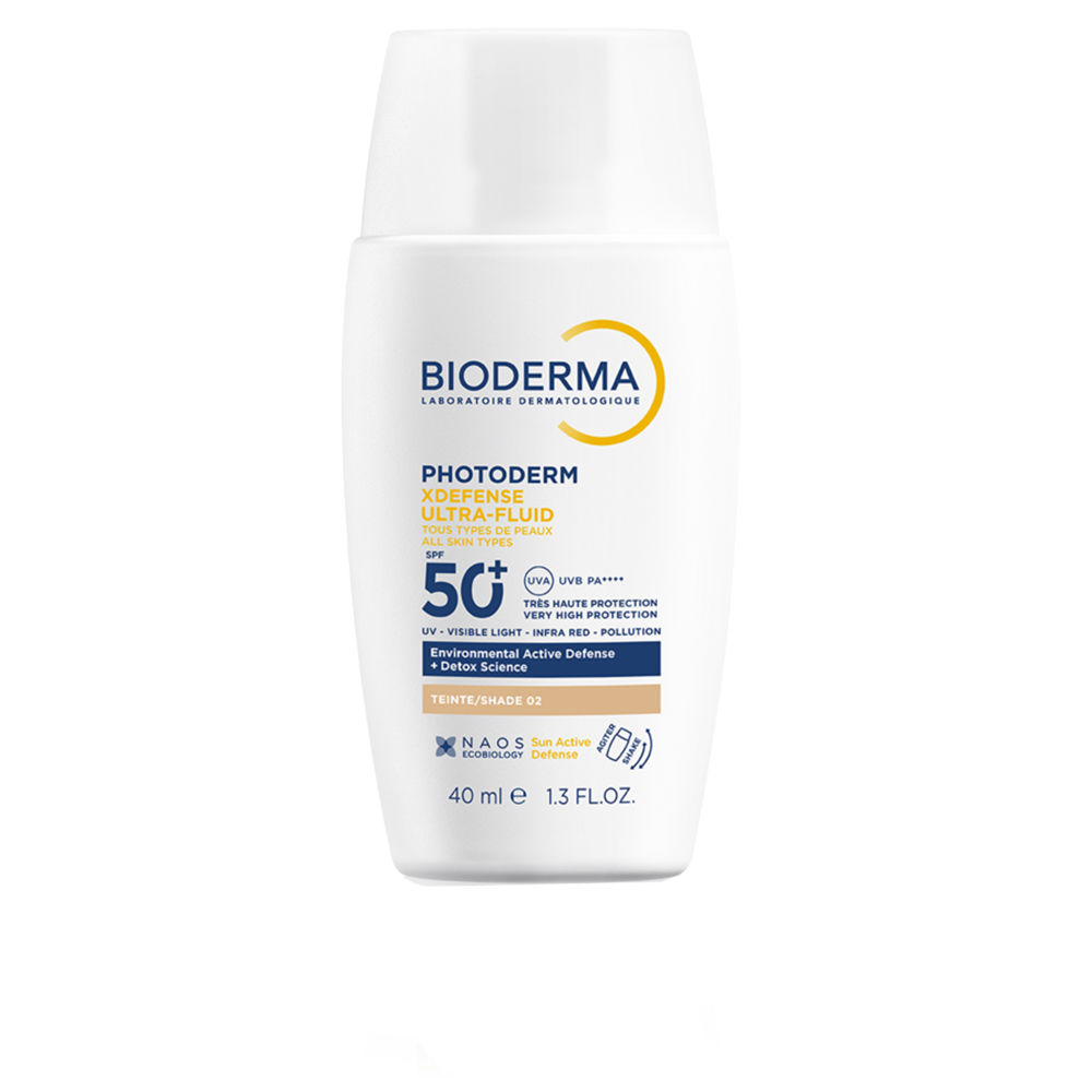 BiodermaPhotodermXDefenseSPF50+TintedFluidShade0240ml Bottle of Bioderma Photoderm XDefense SPF50