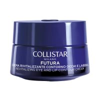 Tube of Collistar Futura Revitalizing Eye And Lip Contour Cream by Collistar, a cream indicated for anti-aging of eye and lip areas.