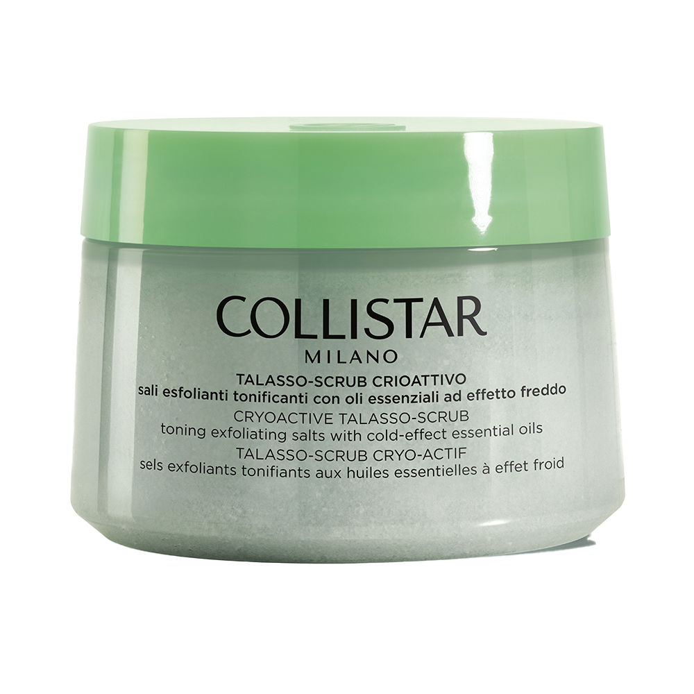 CollistarTalasso-ScrubCryoactiveExfoliant700g Jar of Collistar Talasso-Scrub Cryoactive Exfoliant by Collistar, a body scrub indicated for revitalizing and exfoliating skin.
