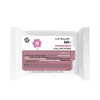 Sachet  of  Cumlaude  Lab  Pediatric  Intimate  Wipes  by  Cumlaude  Lab,  a  gentle  wipe  indicated  for  cleansing  the  intimate  area  of  girls.