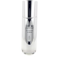 Bottle  of  Dior  Capture  Serum  by  Dior,  a  facial  serum  indicated  for  stimulating  collagen  and  revitalizing  the  skin.