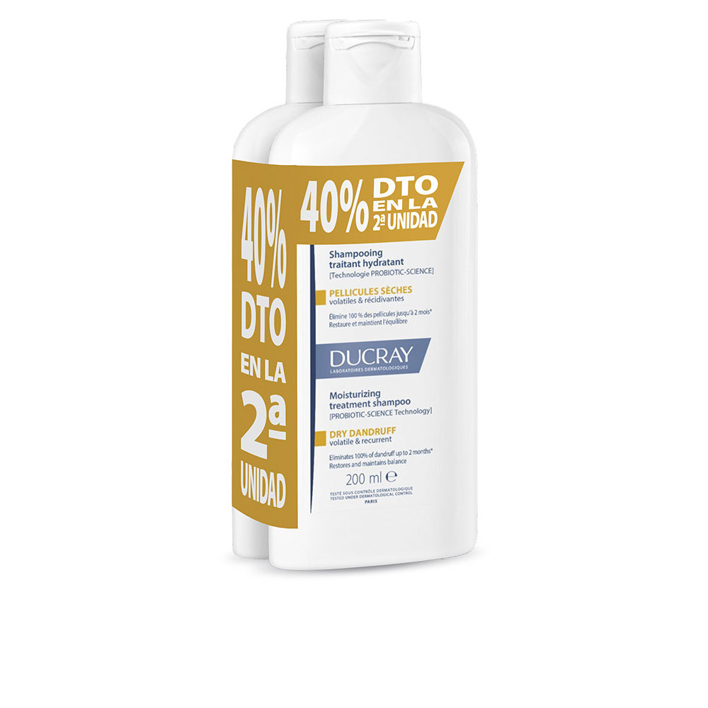 DucrayKelualSquanormShampooForDryDandruffSet2x400ml Ducray Kelual Squanorm Champô para Caspa Seca Pack 2x400ml - Image 1
