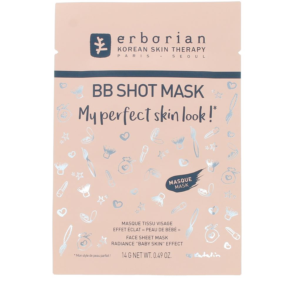 ErborianBBShotFacialMask15g Sachet of Erborian BB Shot Facial Mask by Erborian, a sheet mask indicated for hydrating and refining skin texture.