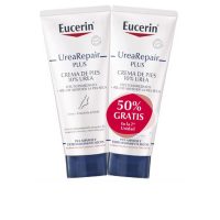 Box  of  Urearepair  Plus  10%  Urea  Foot  Cream  by  Eucerin,  a  foot  cream  indicated  for  very  dry,  rough  feet  and  cracked  heels.