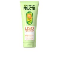 Bottle  of  Frutics  Nº2  Smooth  Keratin  Conditioner  by  Garnier,  a  conditioner  indicated  for  detangling  frizzy  hair.